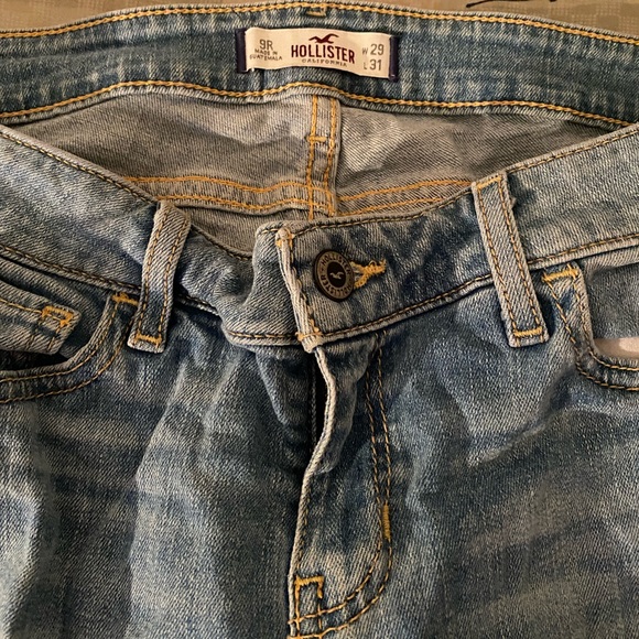 Washed Hollister ripped jeans W29 L31 - Picture 1 of 4
